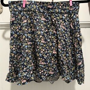 Vero Moda Pink and Blue Skater Mini Skirt